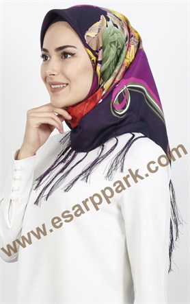 111-0015-04 PİRAMİT PÜSKÜLLÜ EŞARP