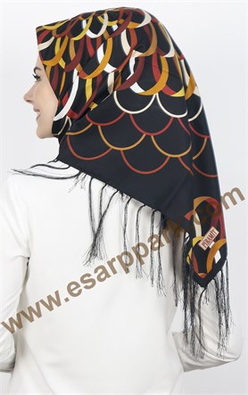 111-0015-05 PİRAMİT PÜSKÜLLÜ EŞARP