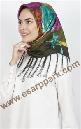 111-0015-07 PİRAMİT PÜSKÜLLÜ EŞARP