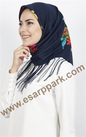 111-0015-08 PİRAMİT PÜSKÜLLÜ EŞARP