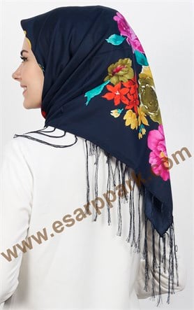 111-0015-08 PİRAMİT PÜSKÜLLÜ EŞARP