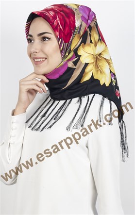 111-0016-04 PİRAMİT PÜSKÜLLÜ EŞARP