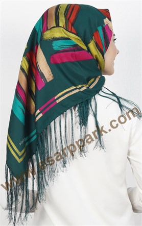 111-0016-05 PİRAMİT PÜSKÜLLÜ EŞARP