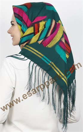 111-0016-05 PİRAMİT PÜSKÜLLÜ EŞARP