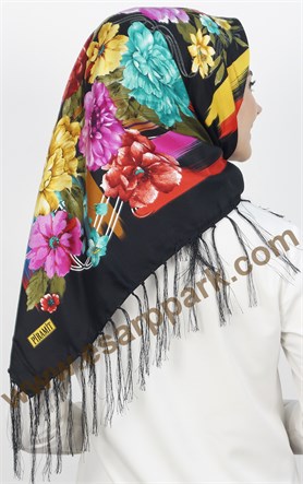 111-0016-08 PİRAMİT PÜSKÜLLÜ EŞARP