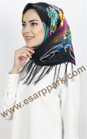 111-0016-08 PİRAMİT PÜSKÜLLÜ EŞARP