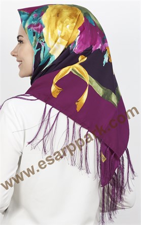 111-0016-10 PİRAMİT PÜSKÜLLÜ EŞARP