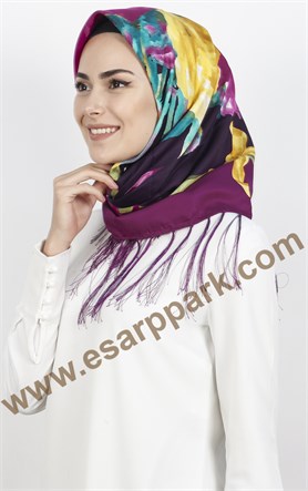 111-0016-10 PİRAMİT PÜSKÜLLÜ EŞARP