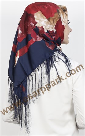 111-0018-01 PİRAMİT PÜSKÜLLÜ EŞARP