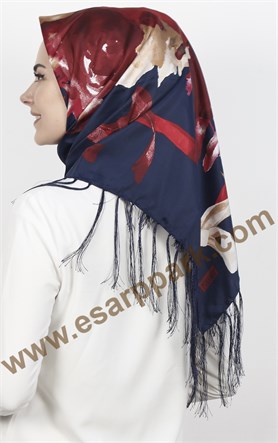 111-0018-01 PİRAMİT PÜSKÜLLÜ EŞARP