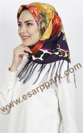 111-0019-05 PİRAMİT PÜSKÜLLÜ EŞARP