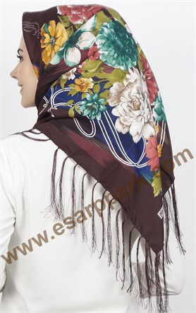 111-0019-07 PİRAMİT PÜSKÜLLÜ EŞARP