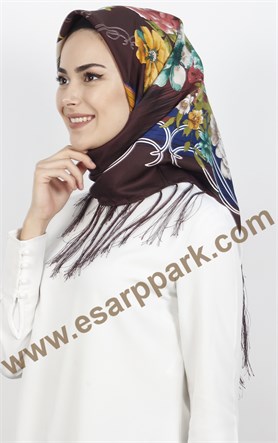 111-0019-07 PİRAMİT PÜSKÜLLÜ EŞARP