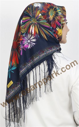 111-0020-04 PİRAMİT PÜSKÜLLÜ EŞARP