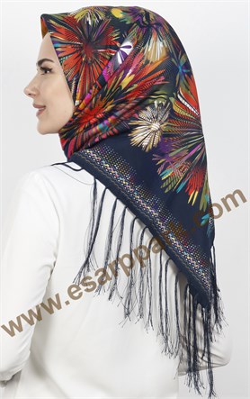 111-0020-04 PİRAMİT PÜSKÜLLÜ EŞARP