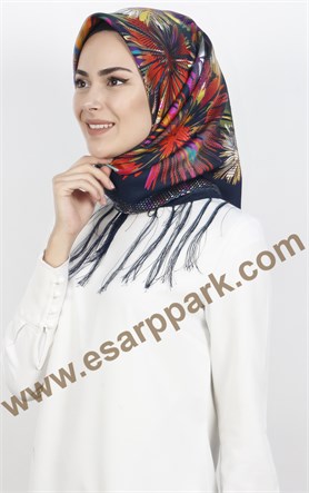 111-0020-04 PİRAMİT PÜSKÜLLÜ EŞARP