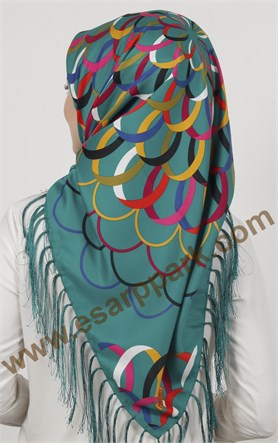 111-0021-05 PİRAMİT PÜSKÜLLÜ EŞARP