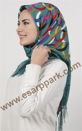 111-0021-05 PİRAMİT PÜSKÜLLÜ EŞARP