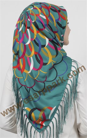 111-0021-05 PİRAMİT PÜSKÜLLÜ EŞARP