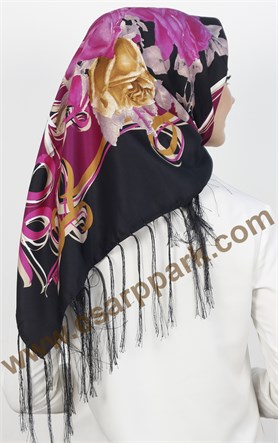 111-0021-06 PİRAMİT PÜSKÜLLÜ EŞARP