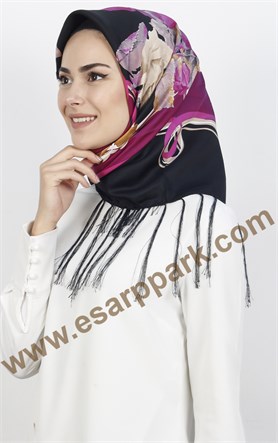 111-0021-06 PİRAMİT PÜSKÜLLÜ EŞARP