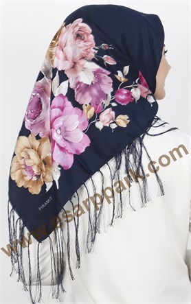 111-0021-08 PİRAMİT PÜSKÜLLÜ EŞARP