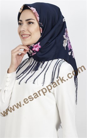 111-0021-08 PİRAMİT PÜSKÜLLÜ EŞARP