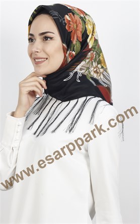 111-0022-04 PİRAMİT PÜSKÜLLÜ EŞARP