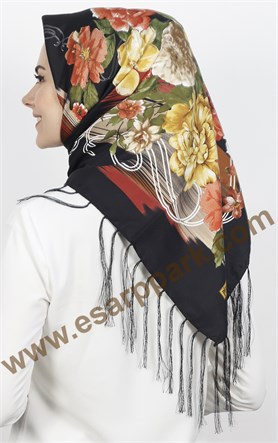 111-0022-04 PİRAMİT PÜSKÜLLÜ EŞARP