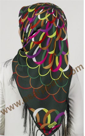 111-0022-05 PİRAMİT PÜSKÜLLÜ EŞARP