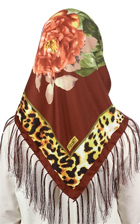 111-0017-01 PİRAMİT PÜSKÜLLÜ EŞARP