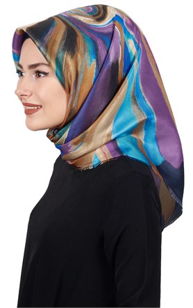 Piramit Tafta Dijital Eşarp 1913-6