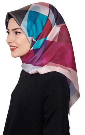 Piramit Tafta Dijital Eşarp 1917-7