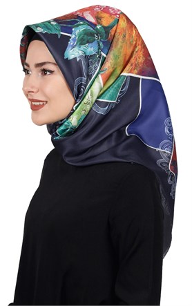 Piramit Tafta Dijital Eşarp 1918-7