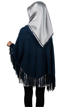 Kapşonlu Panço 10011-1