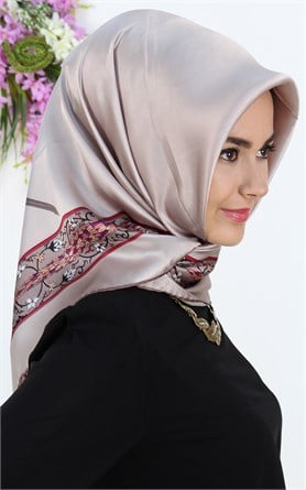 5552-09 ARMİNE İPEK VİZON BORDO