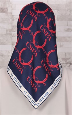 102-0030-06 U.S POLO ASSN EŞARP LACİVERT-KIRMIZI