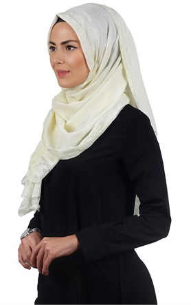 Dantelli Paşmina Şal 1243-15