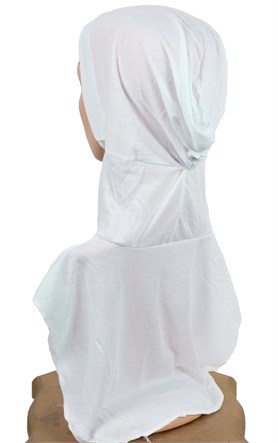 Boyunluklu Bone 2532-3 Beyaz