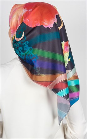 Piramit Tafta Dijital Eşarp 1924-10