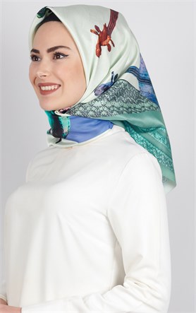 Piramit Tafta Dijital Eşarp 1923-10