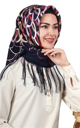 111-0021-01 PİRAMİT PÜSKÜLLÜ EŞARP