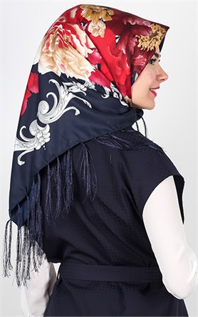 111-0013-03 PİRAMİT PÜSKÜLLÜ EŞARP