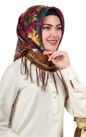 111-0020-02 PİRAMİT PÜSKÜLLÜ EŞARP