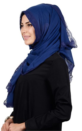 Dantelli Paşmina Şal 1243-11