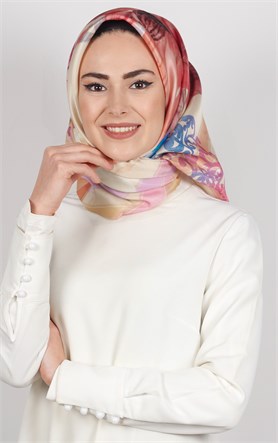 Piramit Tafta Dijital Eşarp 1924-12