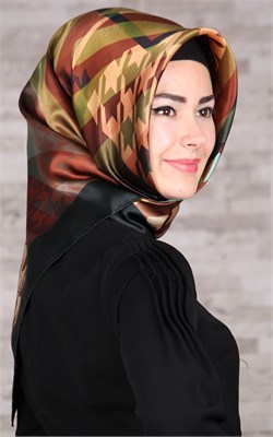 6435-23 ARMİNE İPEK EŞARP 2015 YAZ YEŞİL