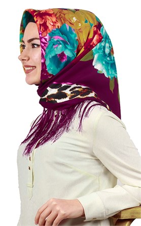 111-0017-10 PİRAMİT PÜSKÜLLÜ EŞARP