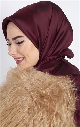 Düz Renk Saten Eşarp 1041-26