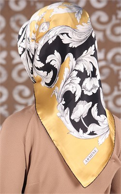 6770-08 ARMİNE İPEK EŞARP 2015 YAZ SARI